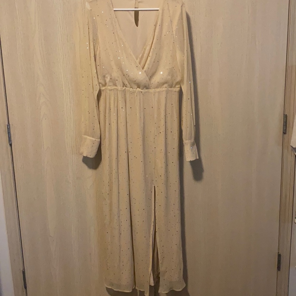 Baltic Born Imitation Dress, Cream Sparkle